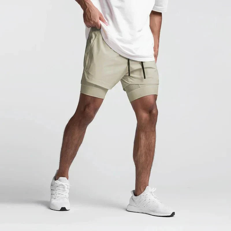 Shorts D'Entraînement Pour Hommes Respirants Léger Coupe Slim Avec Taille Élastique Ajustable Pour Entraînement Et Course
