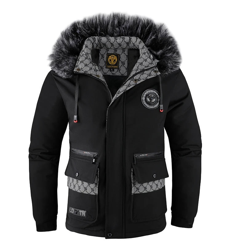 Veste Hiver Pour Homme Amawinc Nathan Avec Capuche Fourrure Isolation Épaisse Et Matelassée