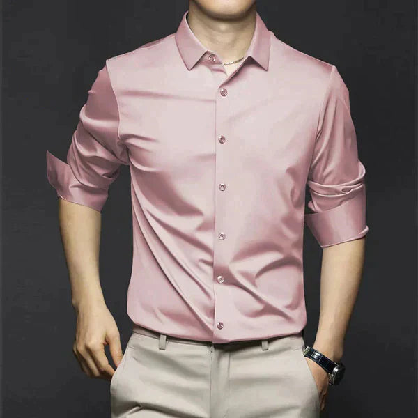 Chemise Homme Sans Repassage Slim Fit Respirante Anti Froissage Par Amawinc Indispensable au Quotidien