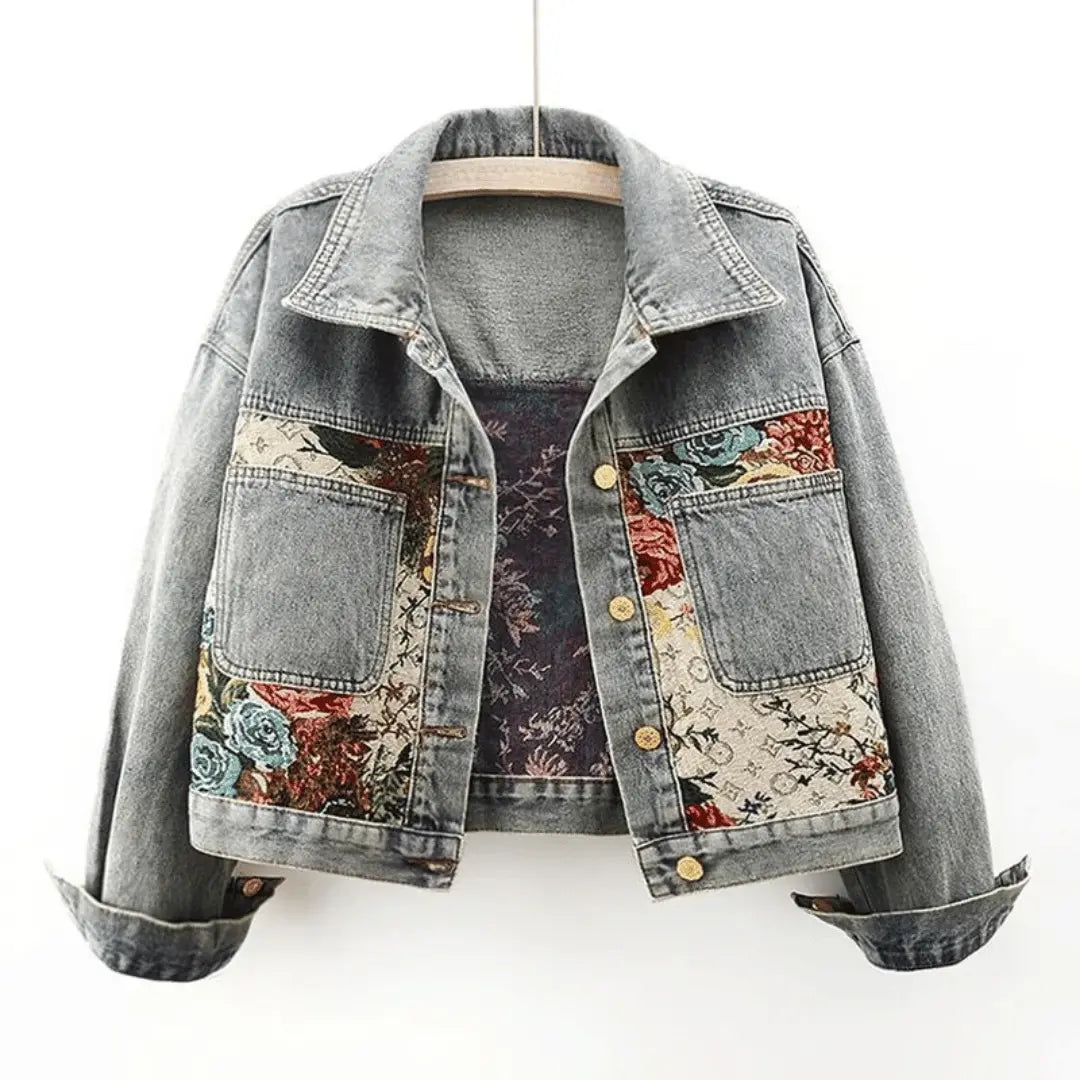 Veste Denim Floral Morisot Bio Pour Femmes Style Bohème Romantique Parfait Automne