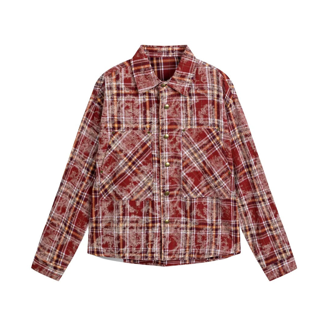 Veste À Carreaux Moderne Avec Poches Plaquées Et Coupe Structurée Pour Allure Audacieuse