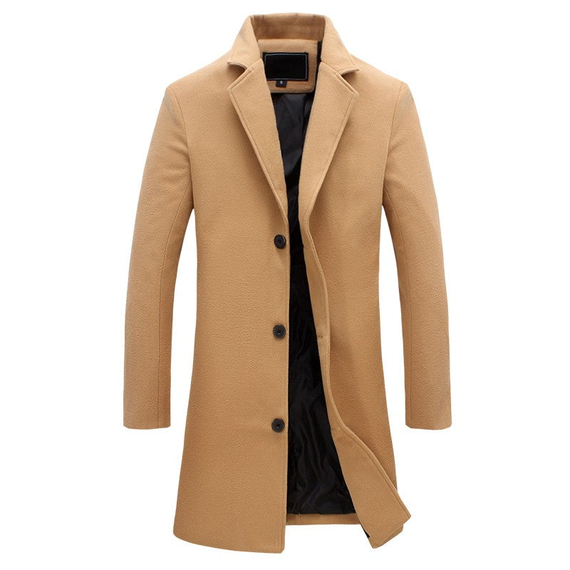 Manteau Long Forme Formelle Pour Hommes Par Amawinc En Laine Tailoré Pour Affaires Et Soirée