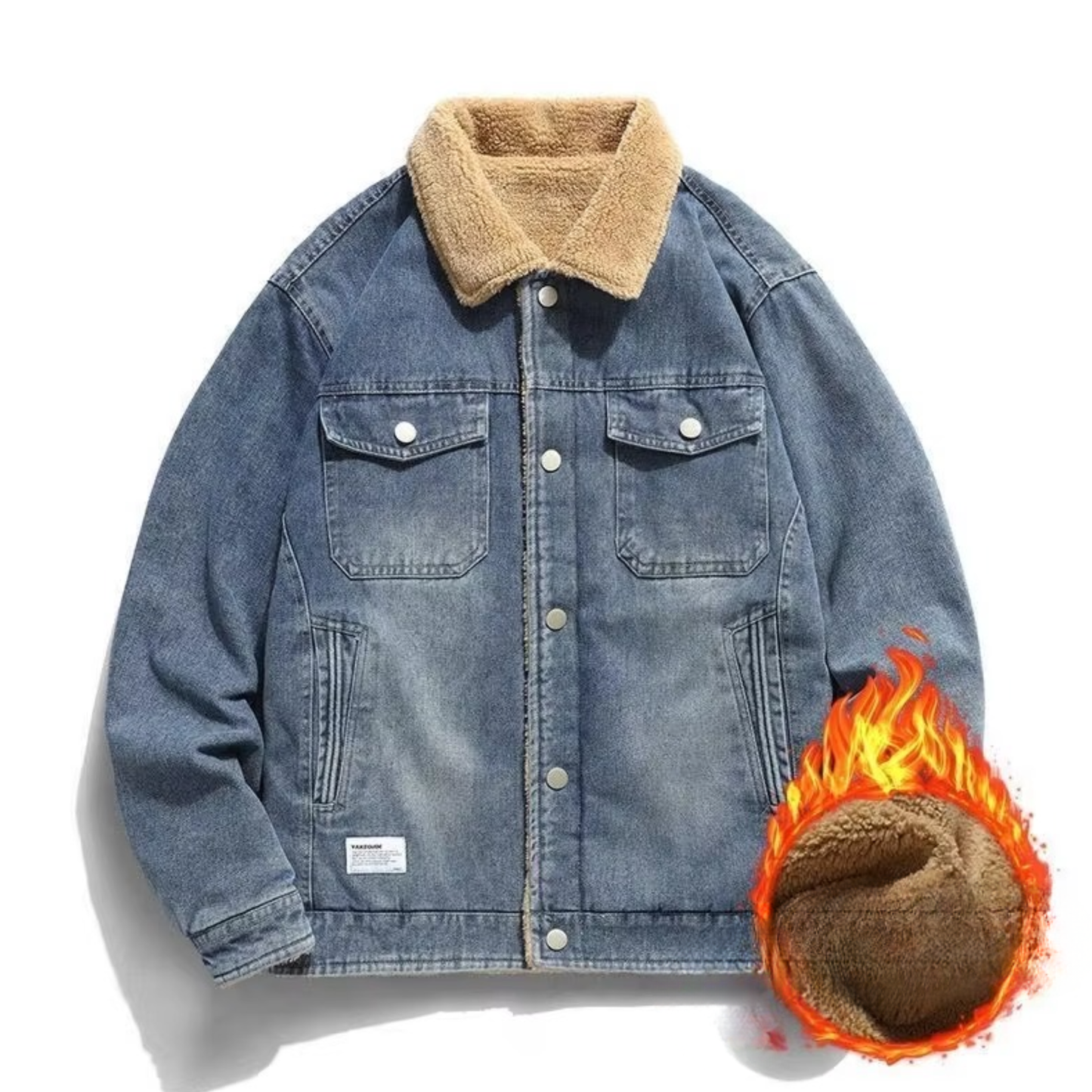 Veste En Jean Doublée De Polaire Pour Homme Amawinc Manteau D Hiver Chaud Style Décontracté Tailles M À 4XL