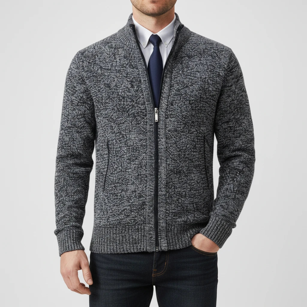 Amawinc Pull Zip Homme Col Montant Pour Une Superposition Facile Style Intemporel Bureau Weekend