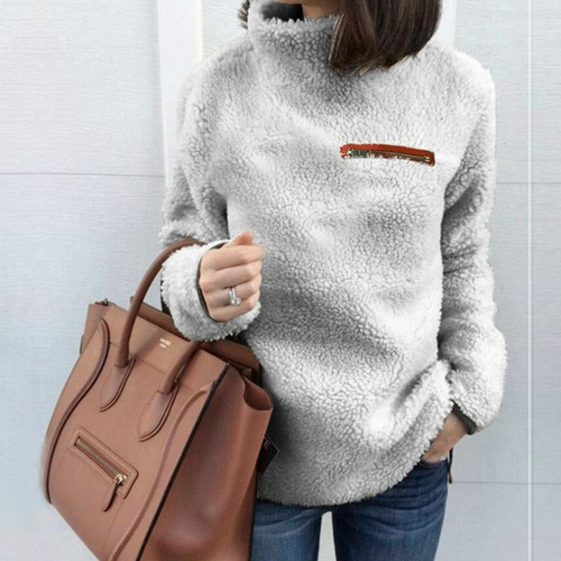 Alwine Damen Rollkragenpullover: Superweicher, bequemer Winterpullover in Uni