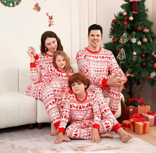 Pyjama Coordonné De Noël Pour Adultes Et Enfants Confortable Et Festif Pour Toute La Famille