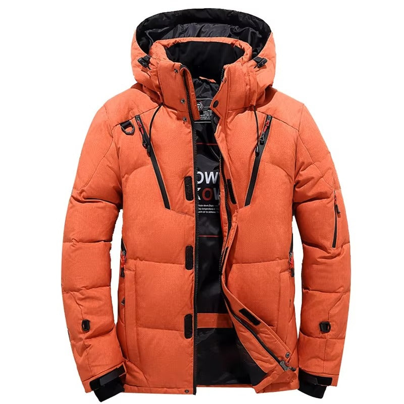 Veste Parka Homme Avec Capuche Minus 20 Degres Duvet D Oie Blanc Isolation Pour Extérieur Neige