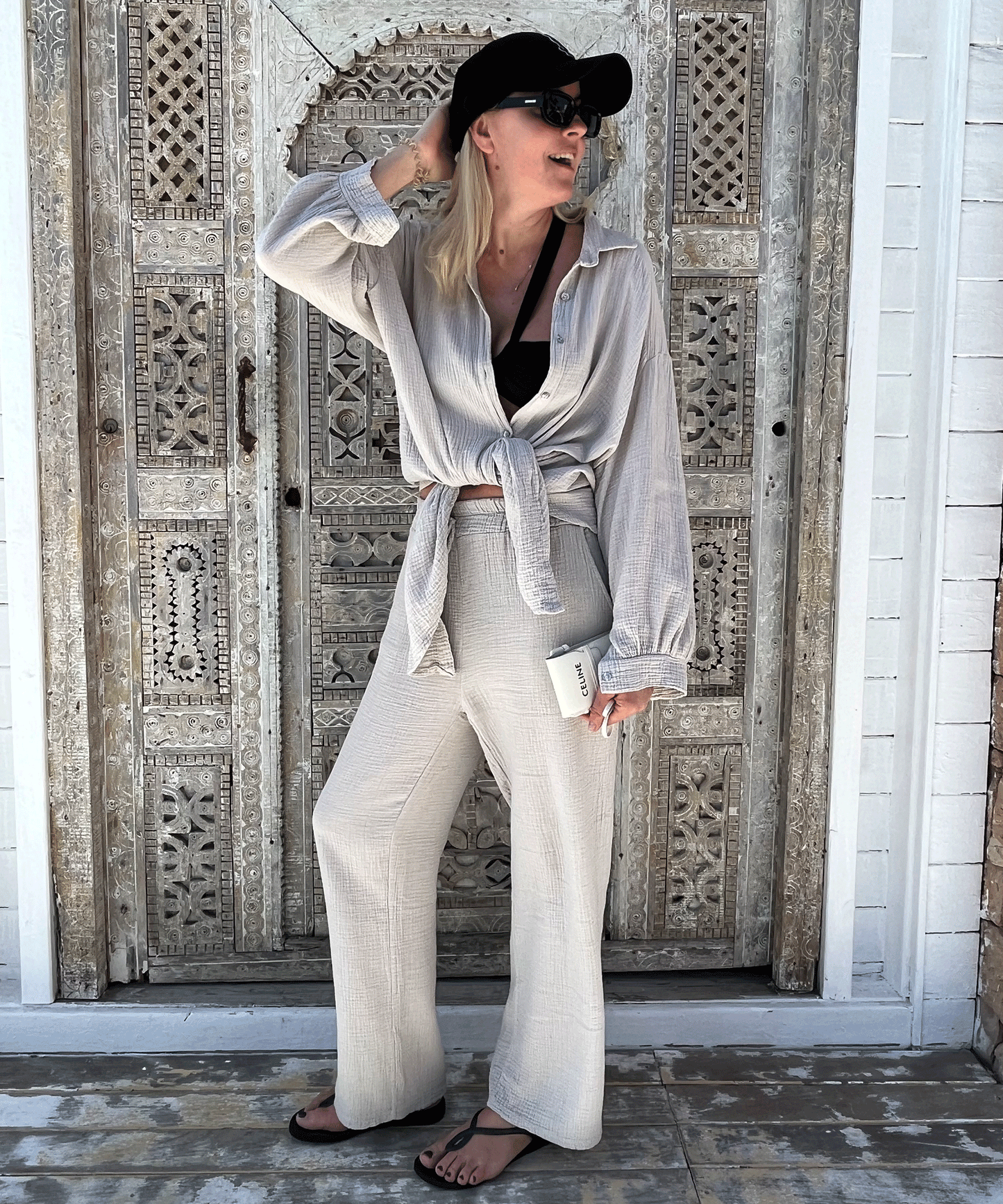 Beige Muslin Chic Set - Violeta