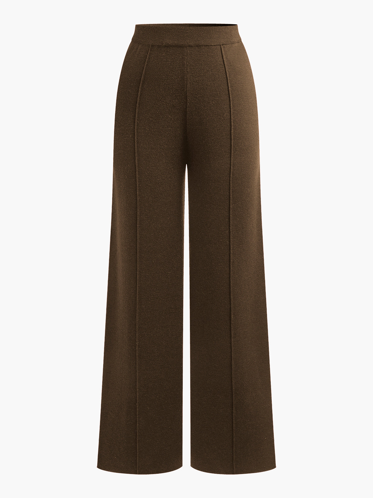 Pantalon Mélange Laine À Passepoil Élégant Taille Haute Coupe Skinny Pour Travail Et Loisirs