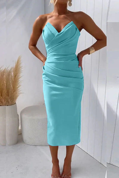 Damen-Sommerkleid von Fudus, ärmellos, mit Schlitz