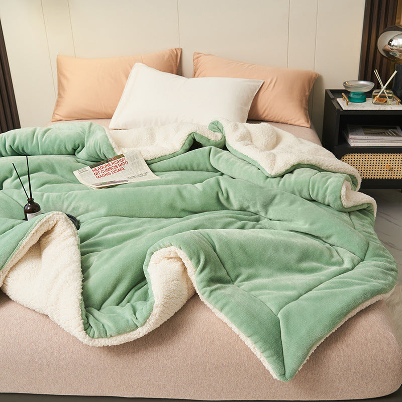 Jeté En Sherpa Doux Et Flanelle Deux Faces Pour Un Confort Ultra Doux Et Chaud Pour Votre Maison