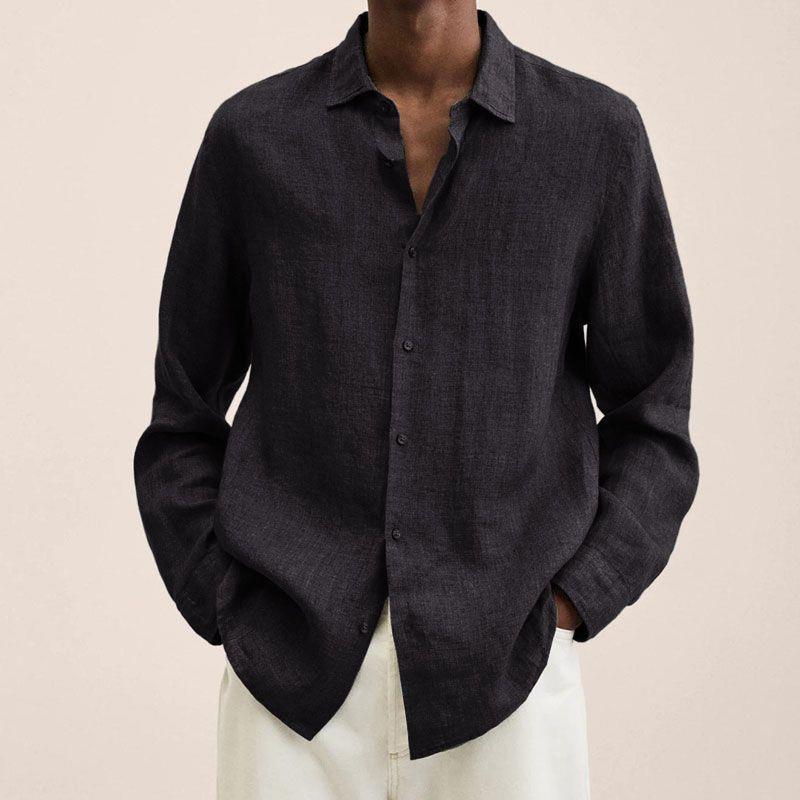 Nordisk Flair Chemise Homme En Lin Coupe Décontractée Fibres Naturelles Avec Fermeture Bouton Classique Polyvalente