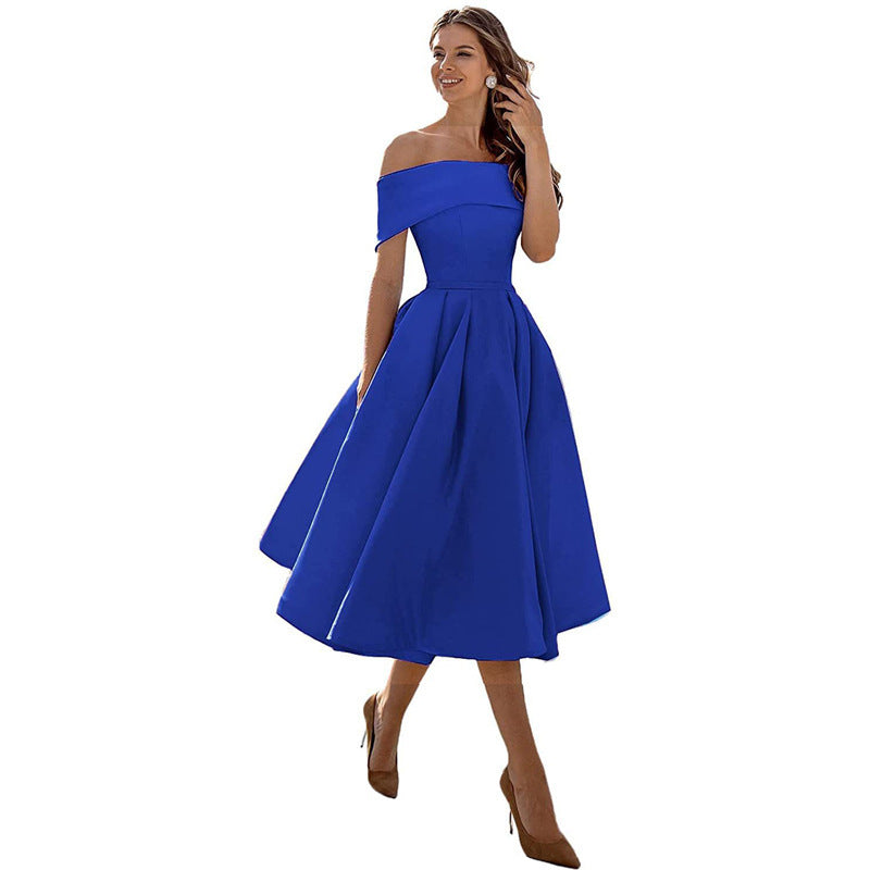 Satin-Partykleid von Fudus: modisch, lässig, trägerlos