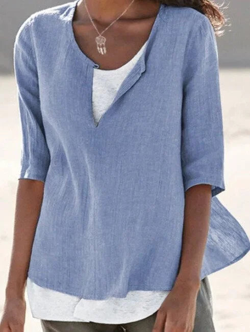 Blouse Décontractée À Couches Janet Pour Printemps Été Confortable Et Élégante Pour Style Décontracté