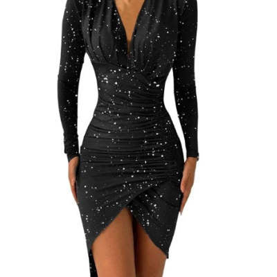 Damen Slim Fit Kleid mit Druck von Fudus
