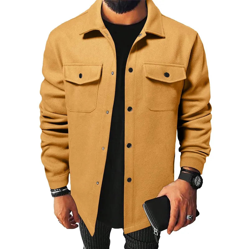 Veste Homme Josiah Léger Printemps Tissu Doux Coupe Décontractée Polyvalente Pour Toutes Saisons Amawinc