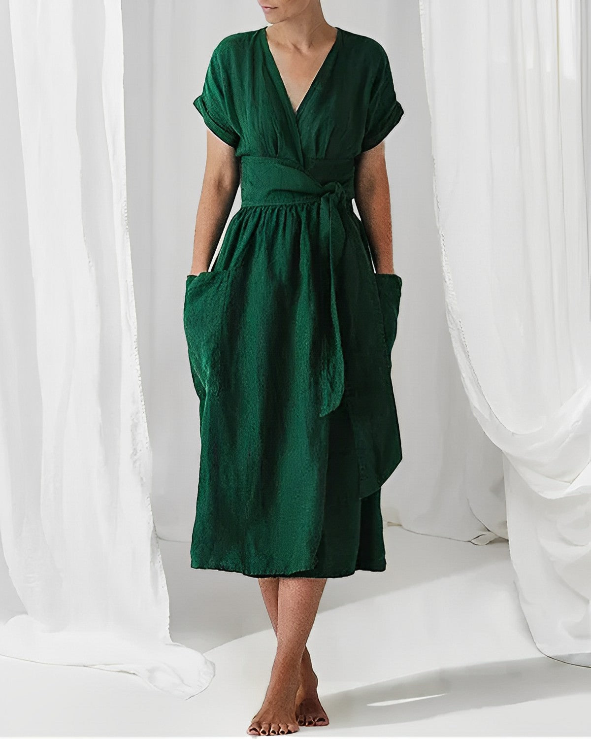 Leichtes Leinenkleid von Fudus für Damen