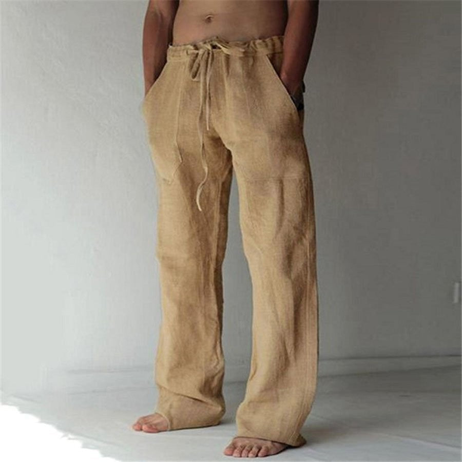 Leinenhose Anton: Einfarbige Herren Freizeithose