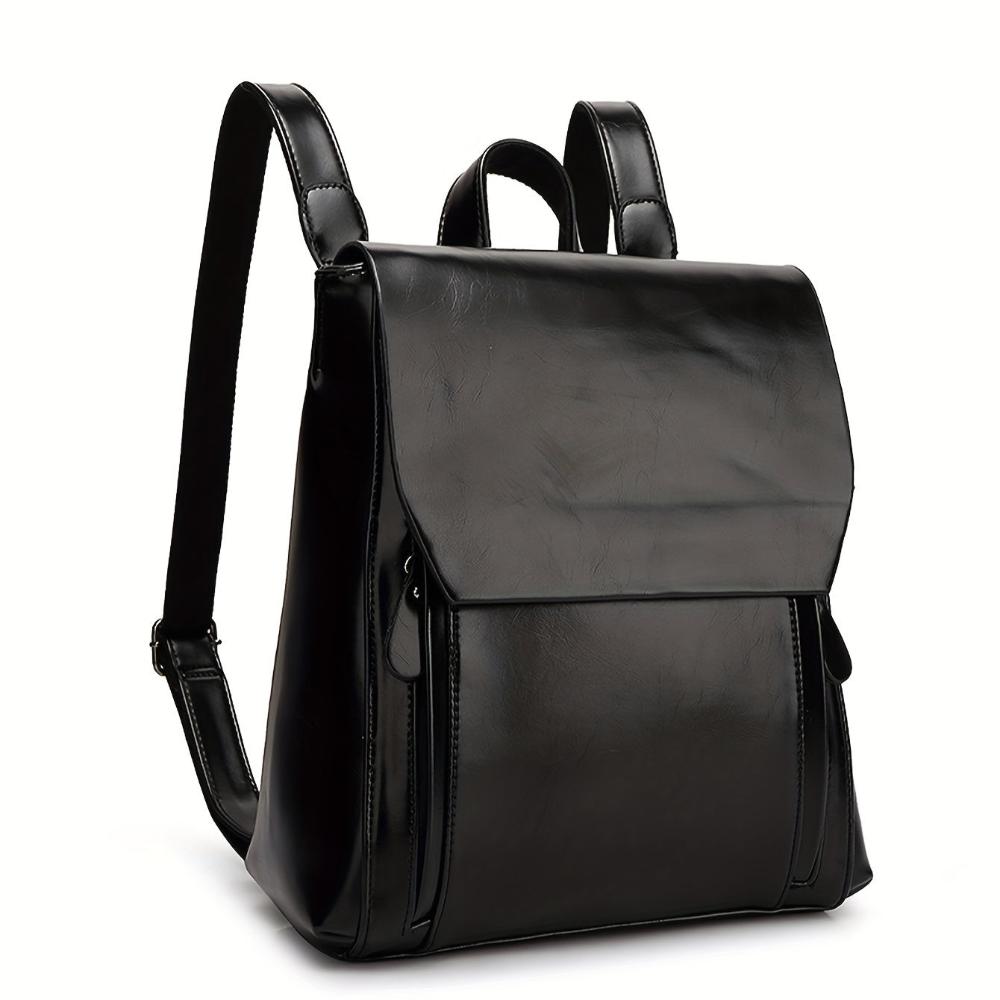 Sac À Dos Végan Emily Design Structuré Élégant Avec Bretelles Réglables Et Fermeture Par Rabat Pour Toutes Saisons