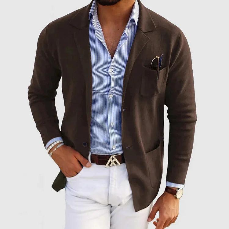 Veste Blazer Homme Jacob Amawinc Slim Fit Formelle Bleu Moderne Pour Affaires Et Tenue Formelle