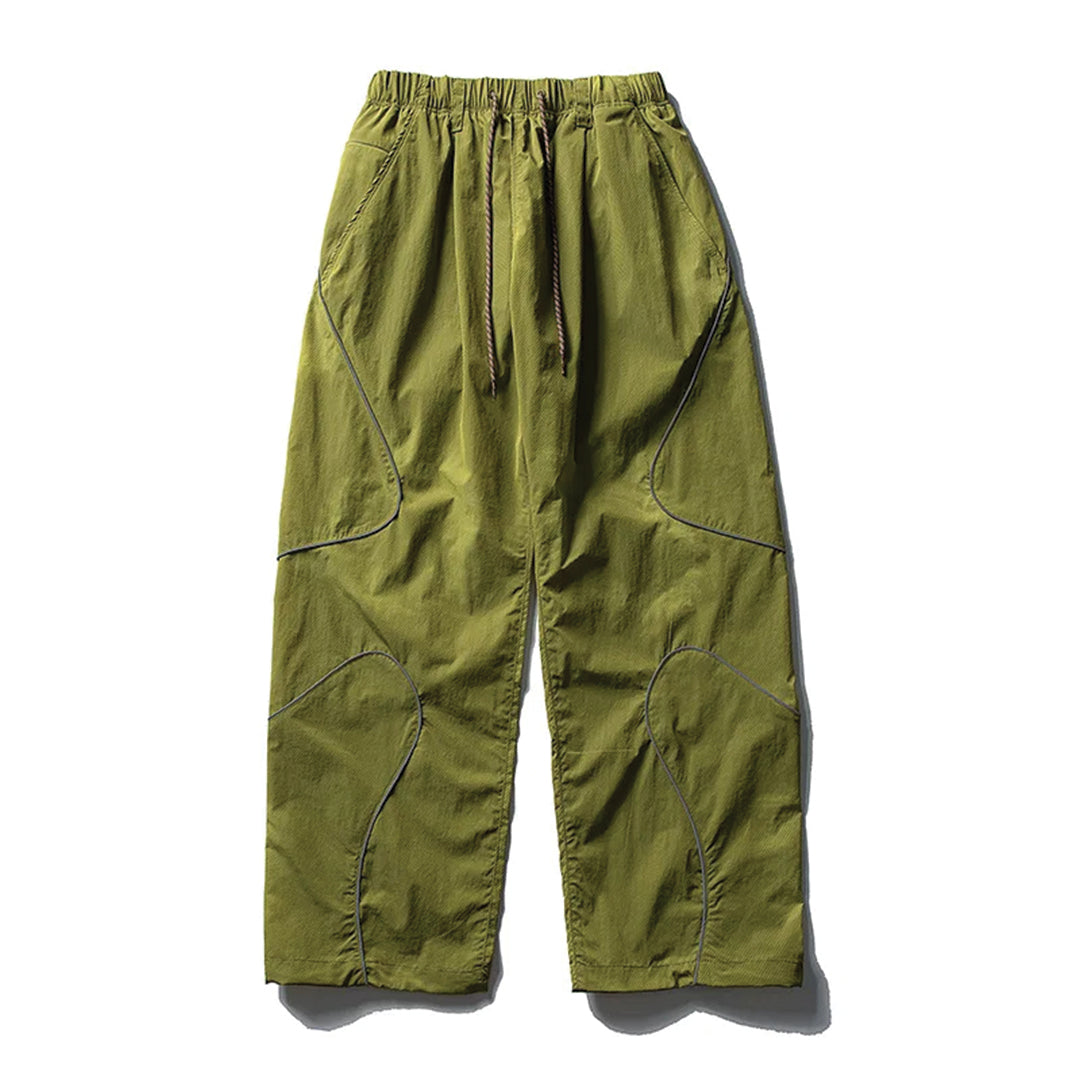 Pantalon Strata Réfléchissant En Nylon À Séchage Rapide Avec Bandes Réfléchissantes Taille Élastique Coupe Décontractée
