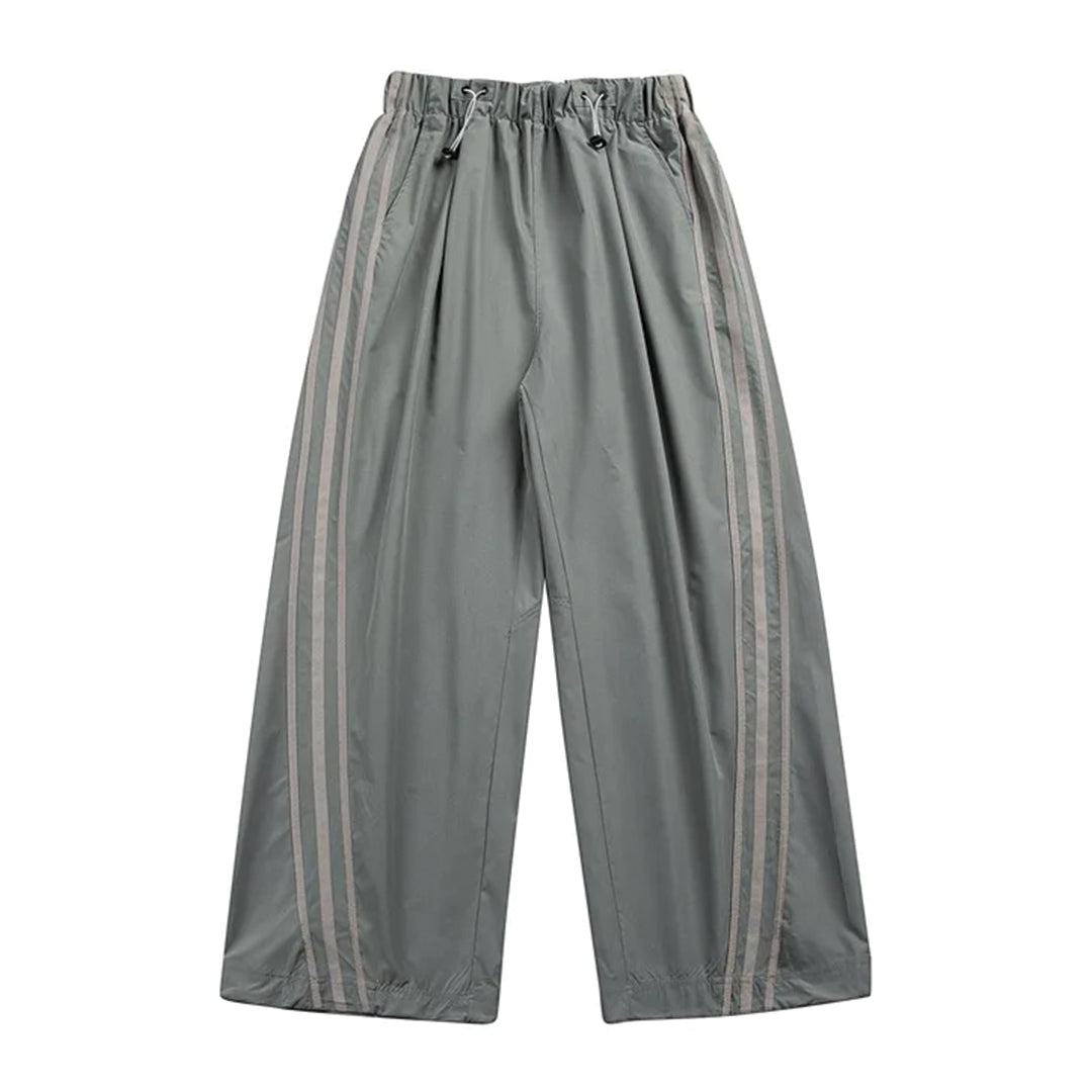 Pantalon De Jogging Rayé En Nylon Et Polyester À Cordon Et Taille Élastique Pour Casual En Ville Et Week End Confort