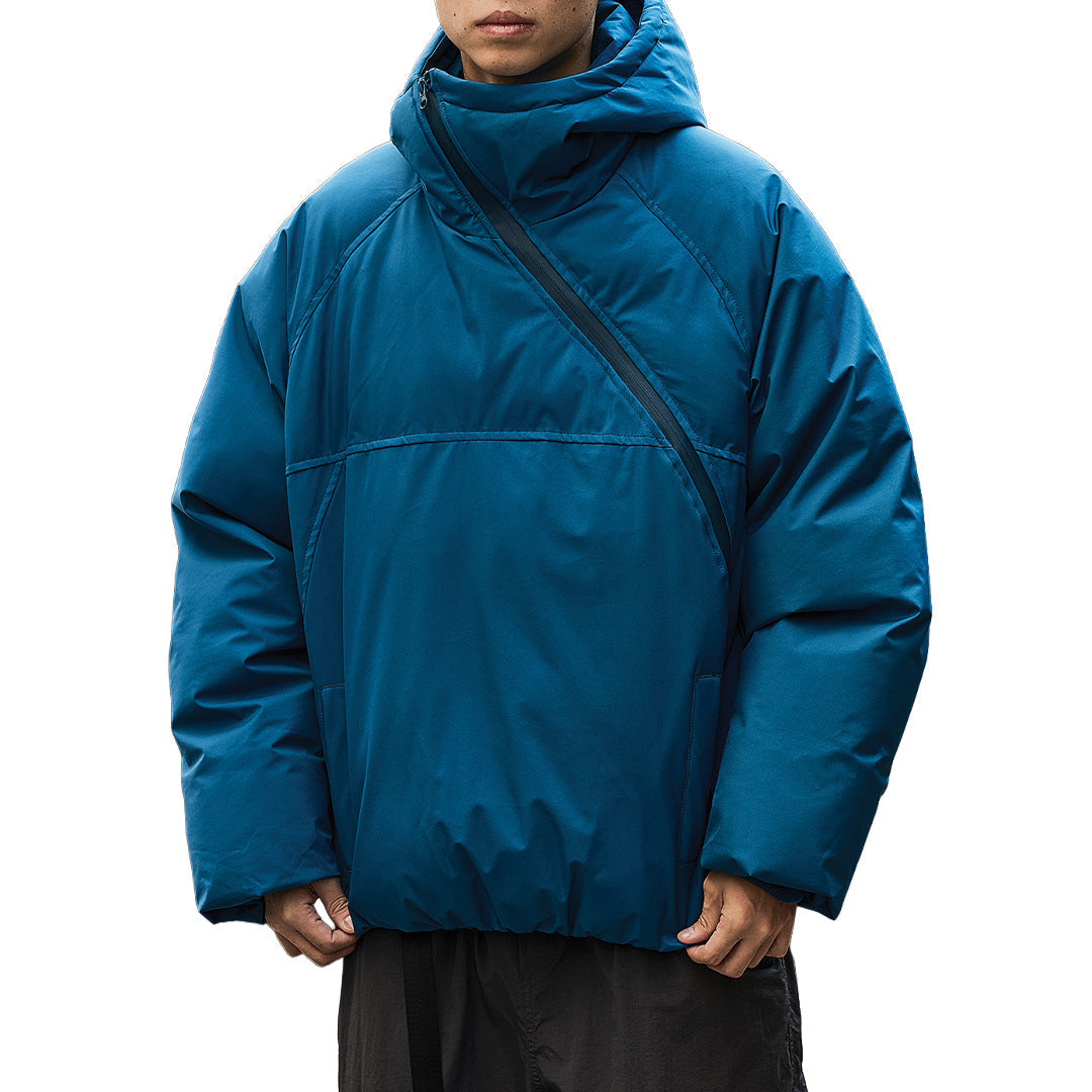Manteau Puffer Asymétrique En Coton Et Polyester Avec Rembourrage Et Isolation Thermique Pour L'Hiver