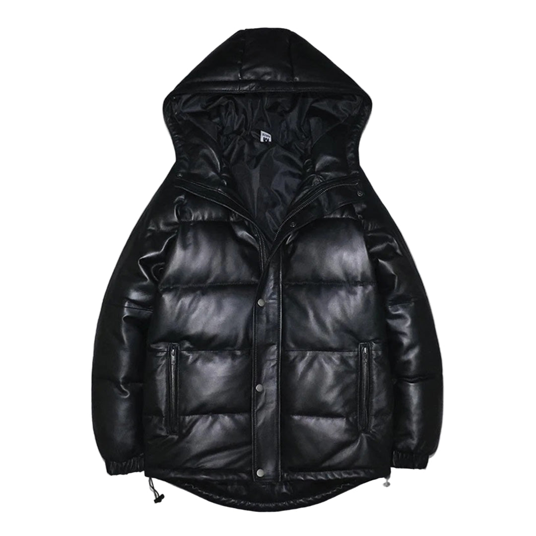 Solstice Leather Padded Coat - Amawinc