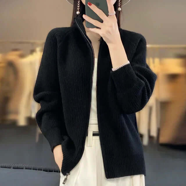 Samantha Pull Zippé En Maille Pour Femme Confortable Et Chaud Idéal Pour La Superposition En Toutes Saisons