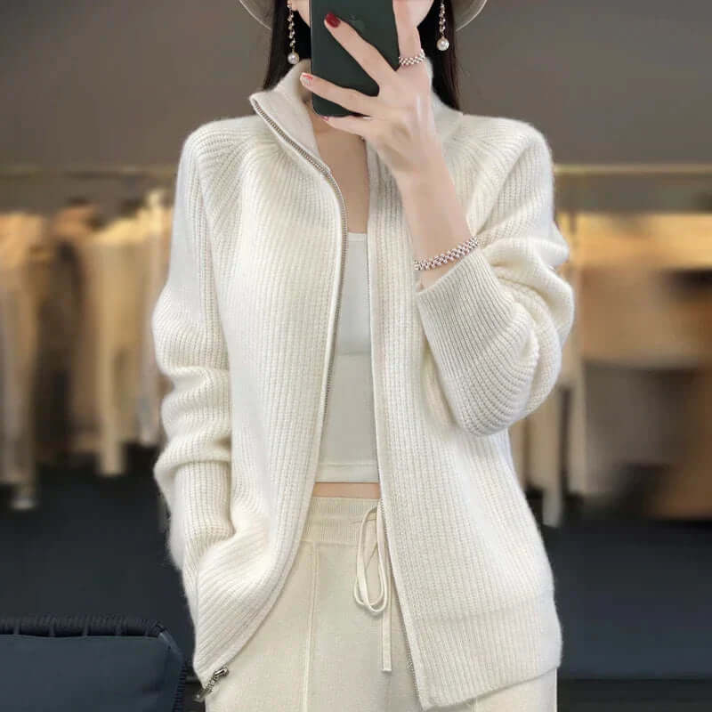 Samantha Pull Zippé En Maille Pour Femme Confortable Et Chaud Idéal Pour La Superposition En Toutes Saisons