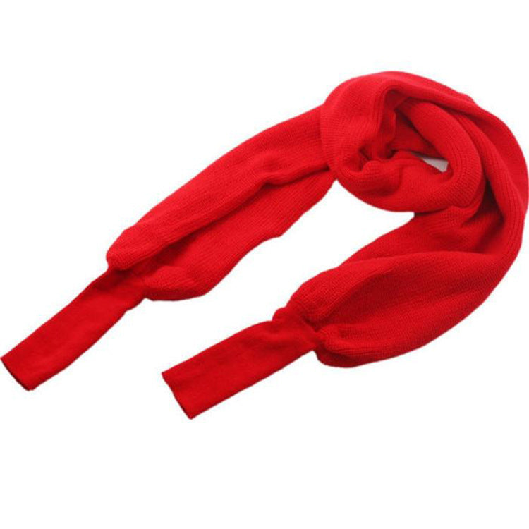 Damen weich gestrickter Schal mit modischem Knoten-Design Amawinc