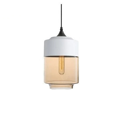 Luxuriöse Jevaglo™ Glas- und Holz-Pendelleuchte