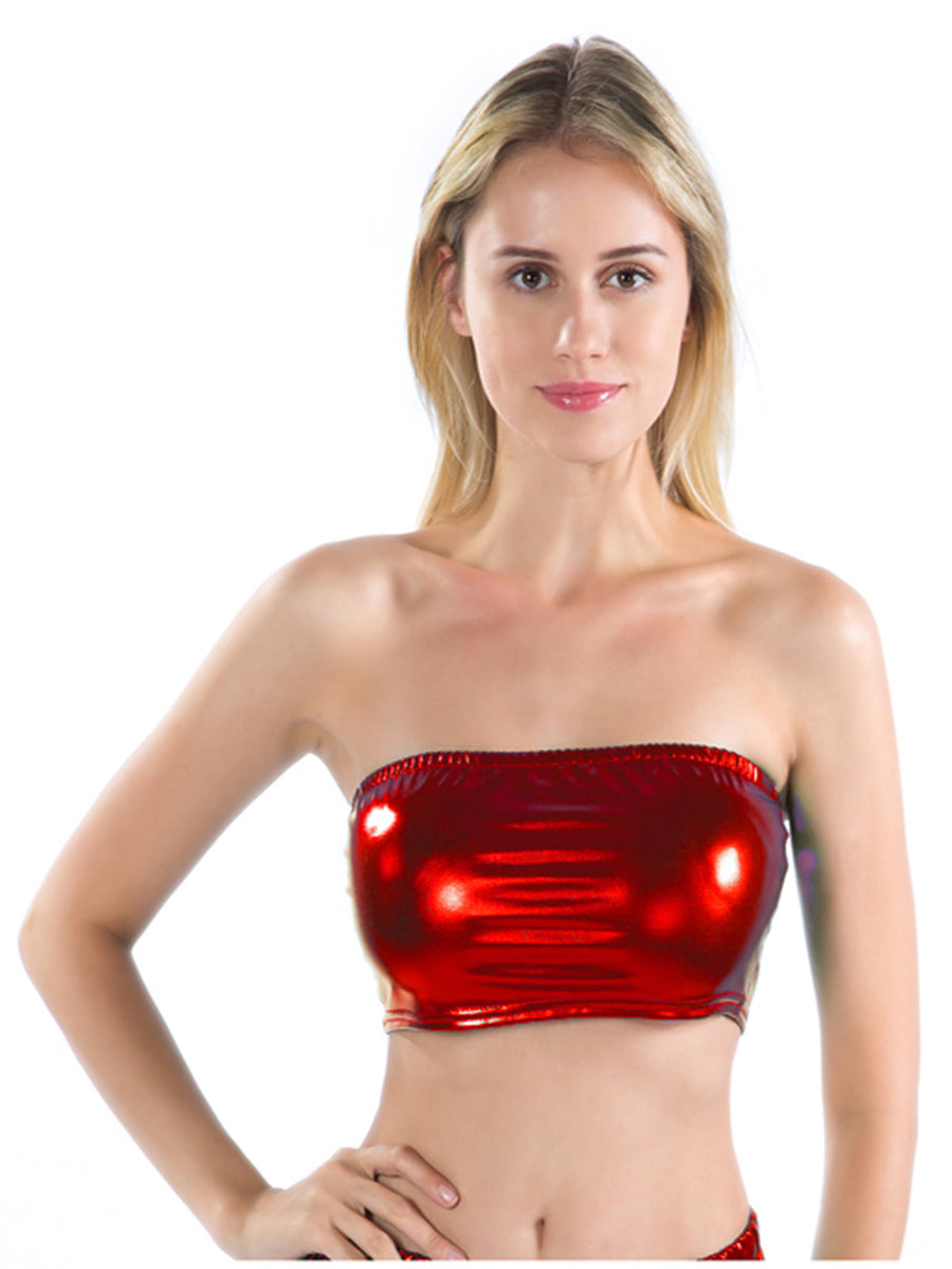Damen Bustier im schimmernden Metallic-Design Amawinc