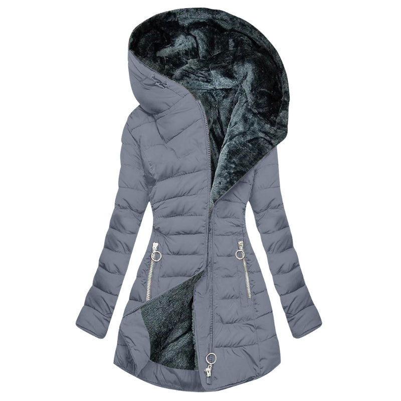 Nuvra Manteau D'Hiver Avec Doublure Peluche Et Capuche Oversize Pour Le Froid Extrême