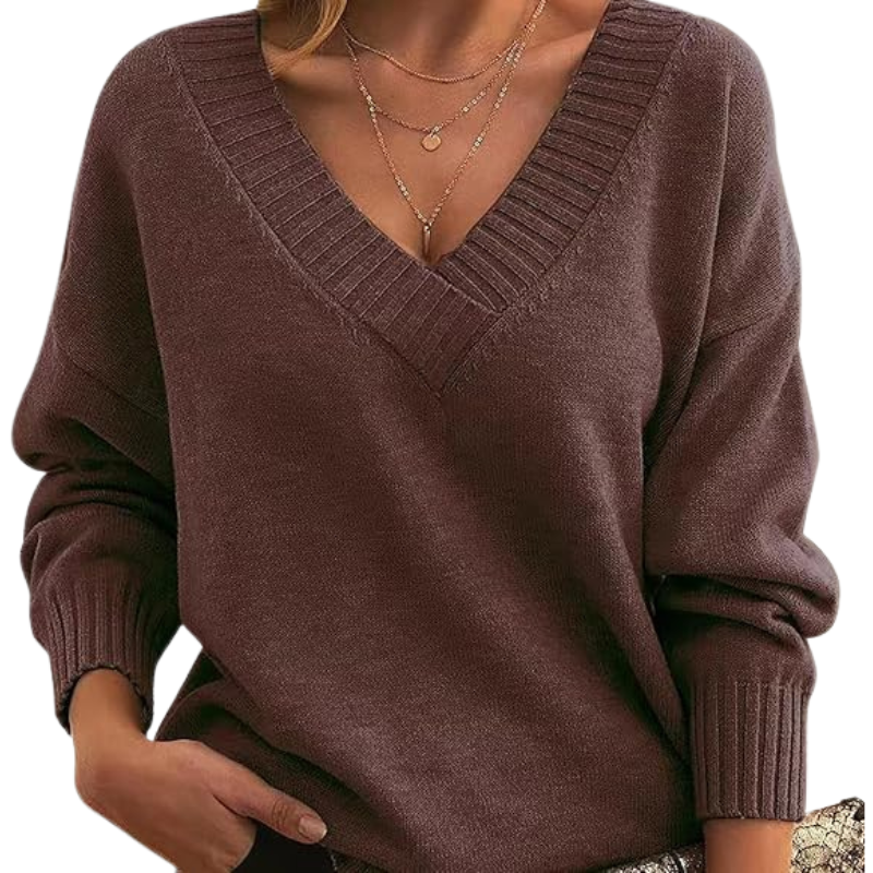 Jennifer Pull Encolure V Femme En Maille Douce Confort Chaleur Pour Automne Hiver Élégant
