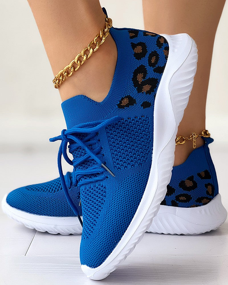 Amara Atmungsaktive Sportschuhe mit Leopardenmuster
