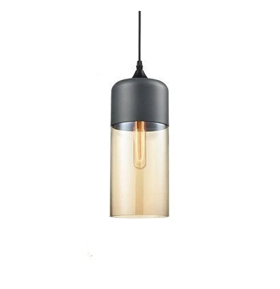 Luxuriöse Jevaglo™ Glas- und Holz-Pendelleuchte