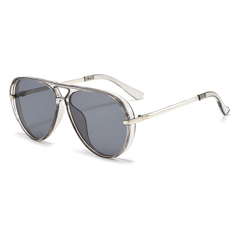 Lunettes De Soleil Aviateur Années 70 Deadstock Avec Lentilles Dégradées Et Monture Acétate Sculpté Et Bras Métal Doré