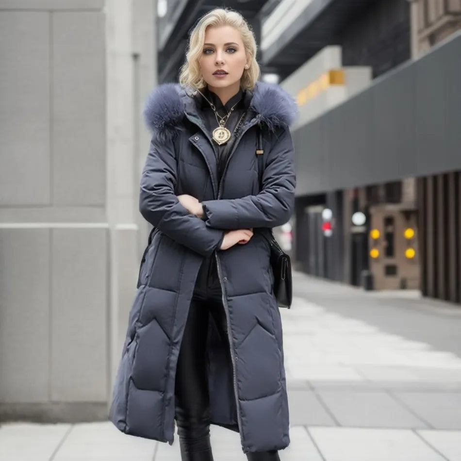 Hannah Manteau Matelassé Hiver Pour Femme Avec Capuche Bordée Élégante Et Chaude