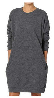 Damen Sweatkleid mit praktischen Taschen und lässigem Schnitt Amawinc