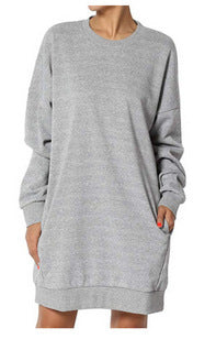 Damen Sweatkleid mit praktischen Taschen und lässigem Schnitt Amawinc