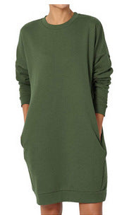 Damen Sweatkleid mit praktischen Taschen und lässigem Schnitt Amawinc