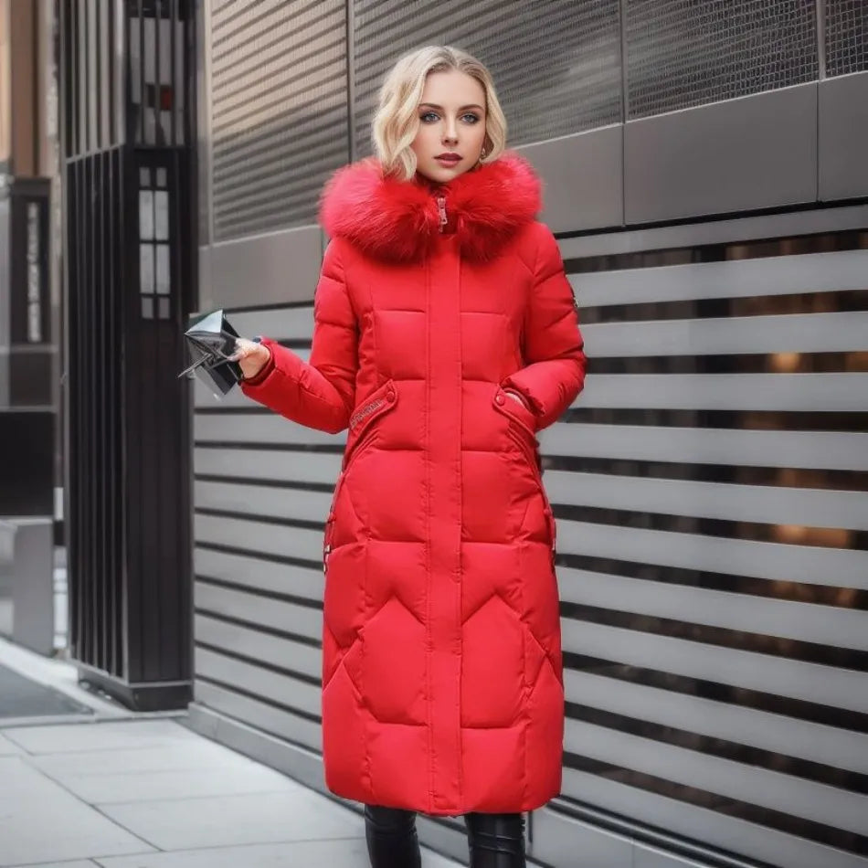 Hannah Manteau Matelassé Hiver Pour Femme Avec Capuche Bordée Élégante Et Chaude