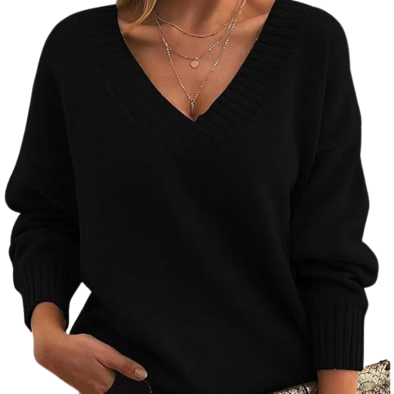 Jennifer Pull Encolure V Femme En Maille Douce Confort Chaleur Pour Automne Hiver Élégant