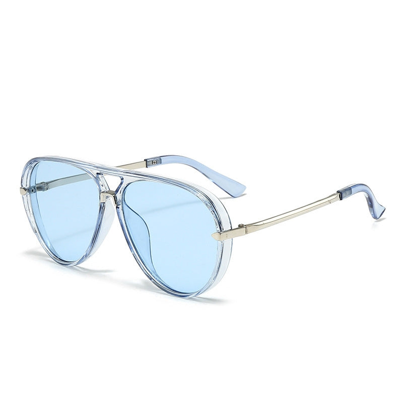 Lunettes De Soleil Aviateur Années 70 Deadstock Avec Lentilles Dégradées Et Monture Acétate Sculpté Et Bras Métal Doré