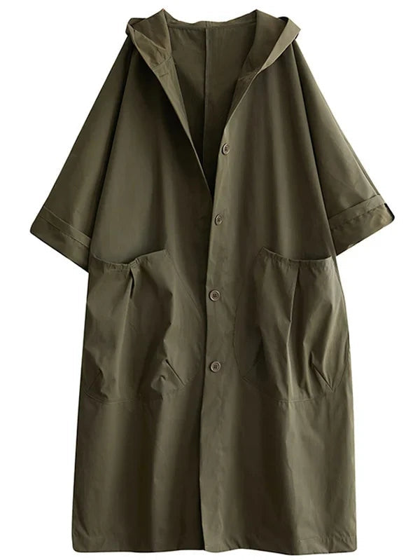 Damen Trenchcoat Luisa mit Kapuze