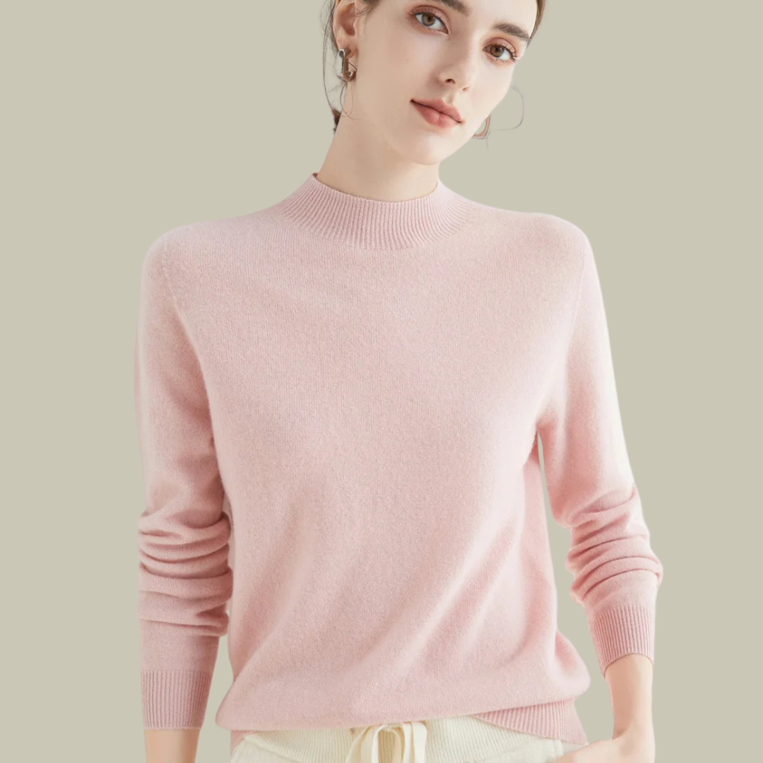 Ivy Pull Femme Col Haut Ajusté En Laine Mérinos Premium Pour Bureau Et Week End Chic