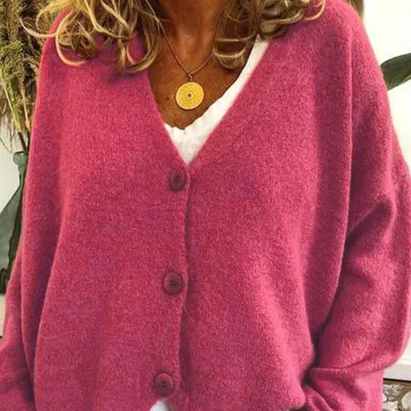 Claire Cardigan Femme Décontracté En Maille Douce À Encolure V Avec Boutons Idéal Pour Tenue Détente Et Superposition