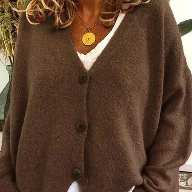 Claire Cardigan Femme Décontracté En Maille Douce À Encolure V Avec Boutons Idéal Pour Tenue Détente Et Superposition