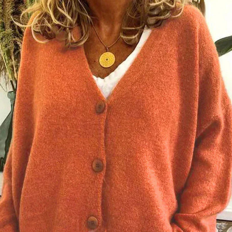 Claire Cardigan Femme Décontracté En Maille Douce À Encolure V Avec Boutons Idéal Pour Tenue Détente Et Superposition